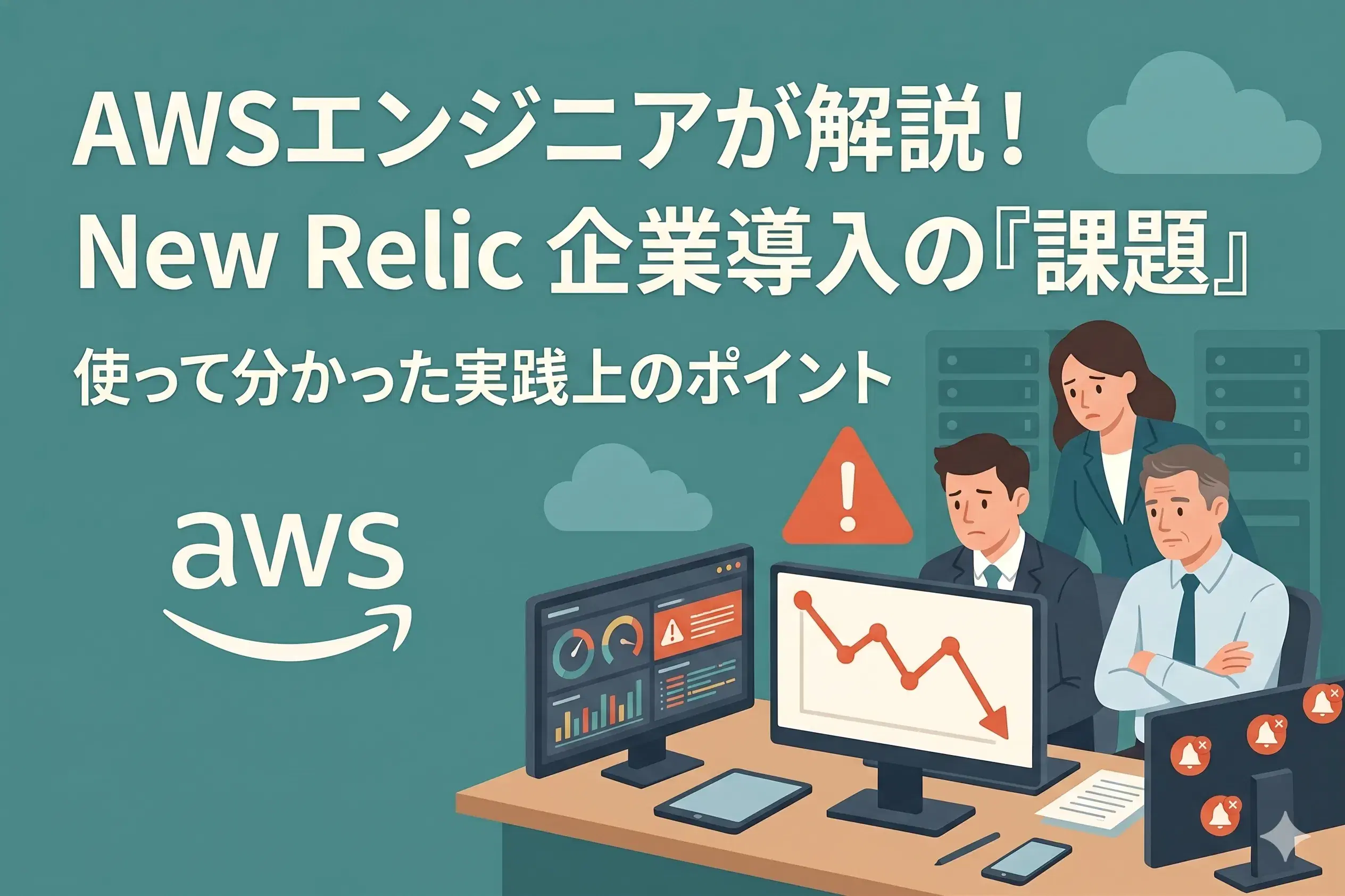 AWS環境でのNew Relic導入検証イメージ