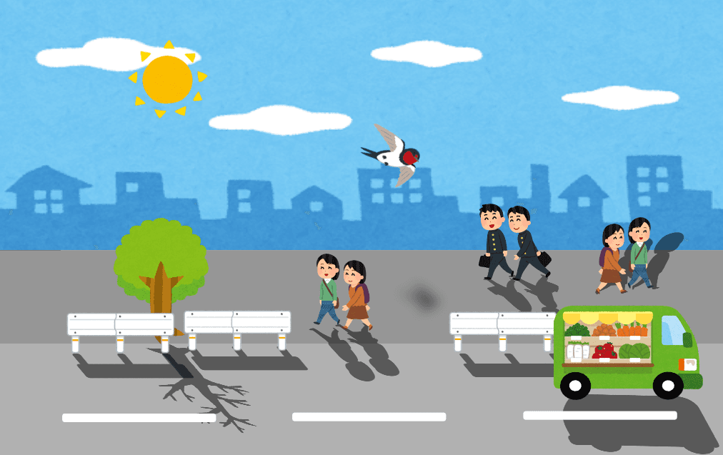 影の間違い探しのイラスト